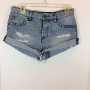 Volcom High Waisted rolled hem Jean short 25 waist